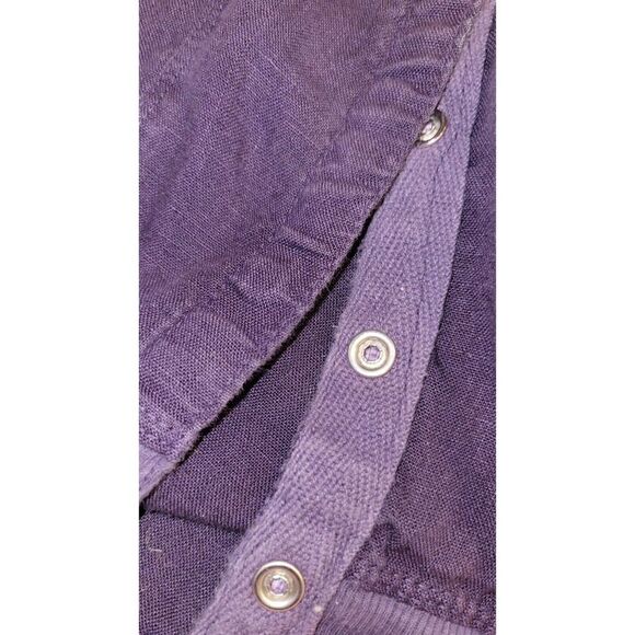 Pete & Greta Johnny Was Snap Front Pima Cotton Top Jacket Purple L Bohemian - Picture 9 of 9